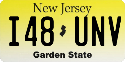 NJ license plate I48UNV