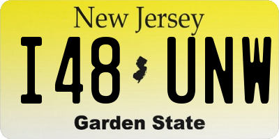 NJ license plate I48UNW