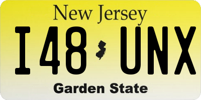 NJ license plate I48UNX