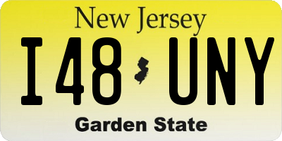 NJ license plate I48UNY