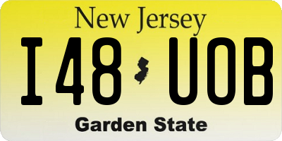 NJ license plate I48UOB