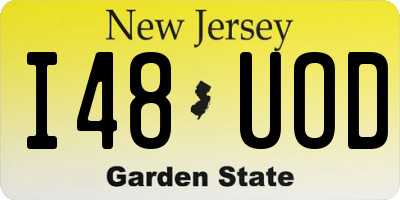 NJ license plate I48UOD