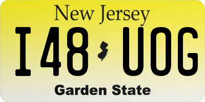 NJ license plate I48UOG