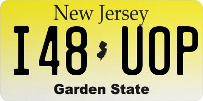 NJ license plate I48UOP