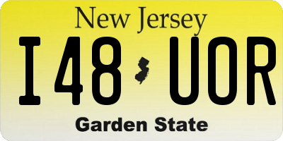 NJ license plate I48UOR