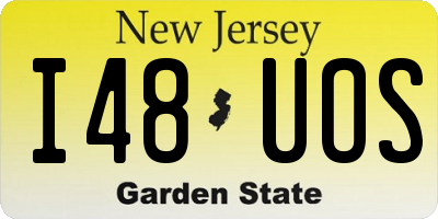 NJ license plate I48UOS