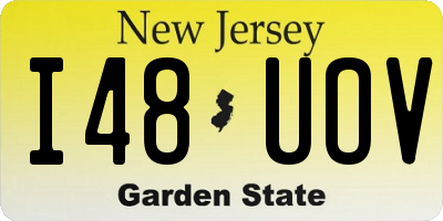 NJ license plate I48UOV