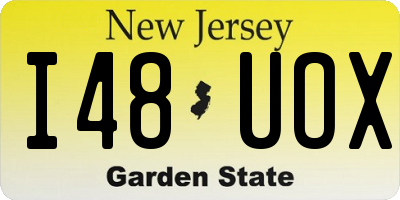 NJ license plate I48UOX