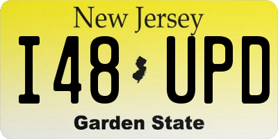 NJ license plate I48UPD