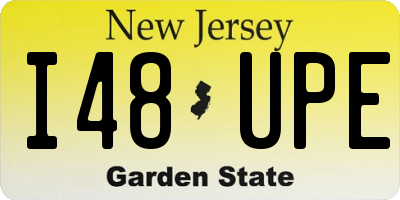 NJ license plate I48UPE