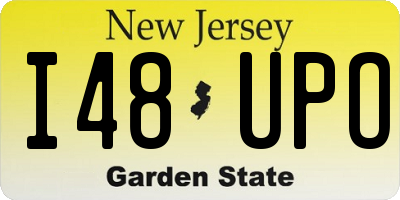 NJ license plate I48UPO