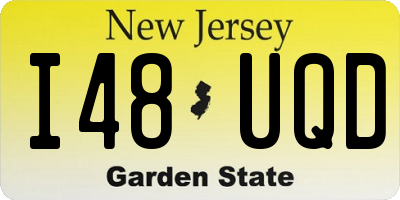 NJ license plate I48UQD