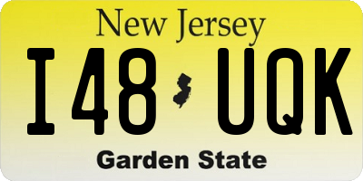 NJ license plate I48UQK