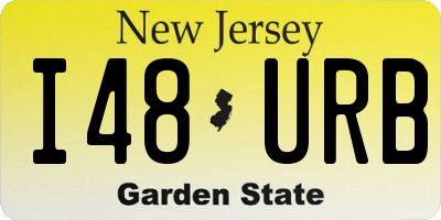 NJ license plate I48URB