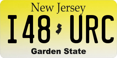 NJ license plate I48URC