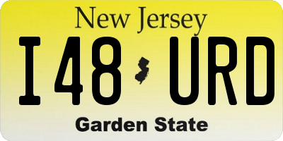 NJ license plate I48URD
