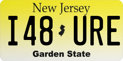 NJ license plate I48URE
