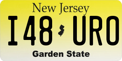NJ license plate I48URO
