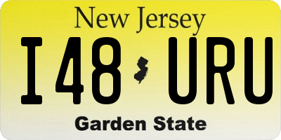 NJ license plate I48URU