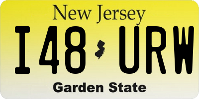 NJ license plate I48URW