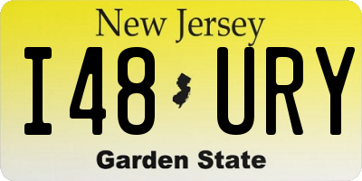 NJ license plate I48URY