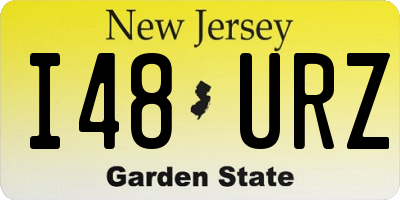 NJ license plate I48URZ