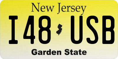 NJ license plate I48USB