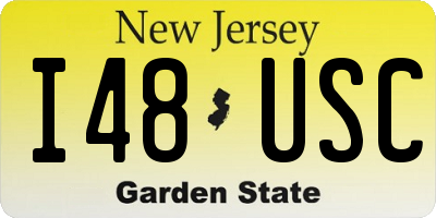 NJ license plate I48USC