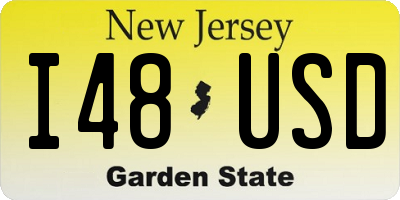 NJ license plate I48USD