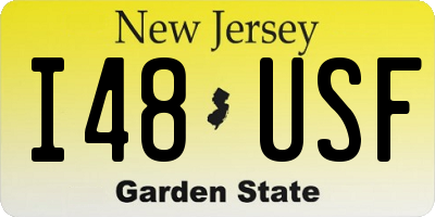 NJ license plate I48USF