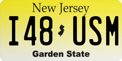 NJ license plate I48USM
