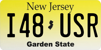 NJ license plate I48USR