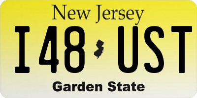 NJ license plate I48UST