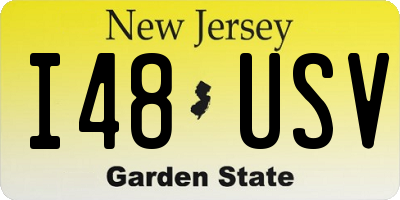 NJ license plate I48USV