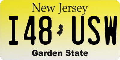 NJ license plate I48USW
