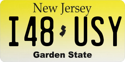 NJ license plate I48USY