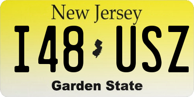 NJ license plate I48USZ