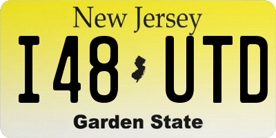 NJ license plate I48UTD