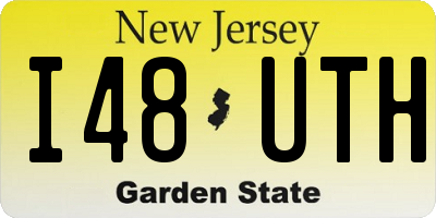 NJ license plate I48UTH