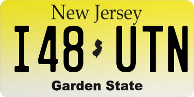 NJ license plate I48UTN