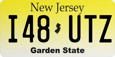 NJ license plate I48UTZ