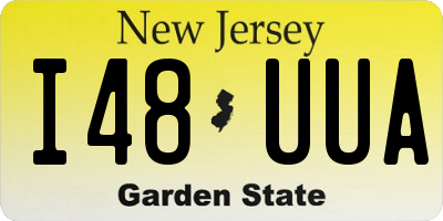 NJ license plate I48UUA