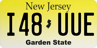 NJ license plate I48UUE