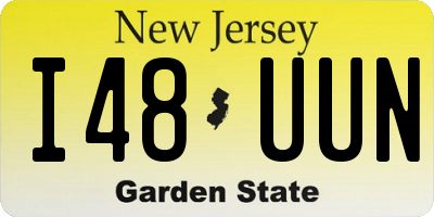 NJ license plate I48UUN