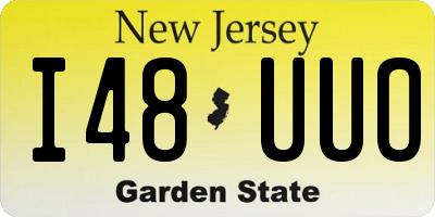 NJ license plate I48UUO