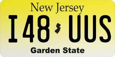 NJ license plate I48UUS