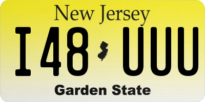 NJ license plate I48UUU
