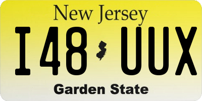 NJ license plate I48UUX