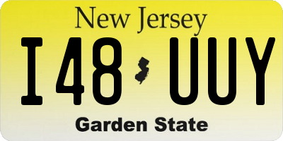 NJ license plate I48UUY