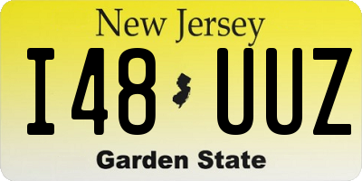 NJ license plate I48UUZ